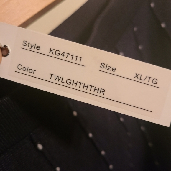 Grey & Gray | Blue Knit A-Line Skirt w/ Polka Dots (Size XL) - Picture 10 of 13